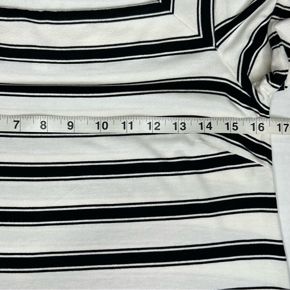 Loft Black/White Striped XS Long Sleeve Dress - Picture 8 of 13
